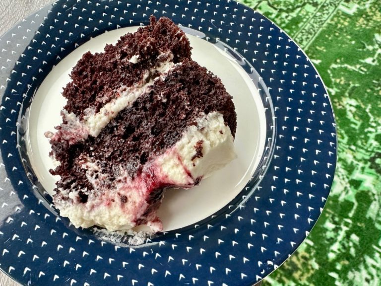 Happy Birthday To Me:  Blackberry Red Wine Chocolate Cake with Mascarpone Frosting