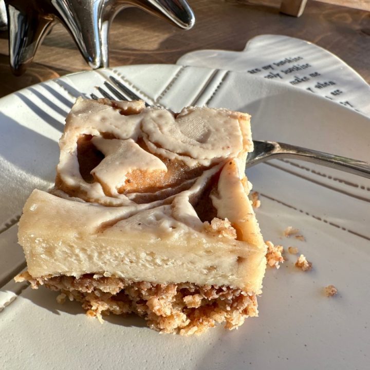 Swirled Apple Butter Cheesecake (Vegan, GF, Dairy-Free, Almond-Free)