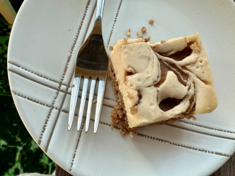 Swirled Apple Butter Cheesecake (Vegan, GF, Dairy-Free, Almond-Free)