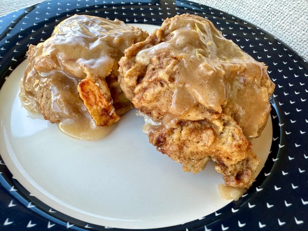 Easy Apple Fritter Cookies | These delicious apple fritter cookies are an amazing representation of the iconic donut...soft, spiced, sweet, juicy apple perfection. They're super easy to make, with a delicious maple glaze, and a crowd pleaser at any get-together! Unique cookie recipes for the holidays. #applefritter #cookies #cookierecipes