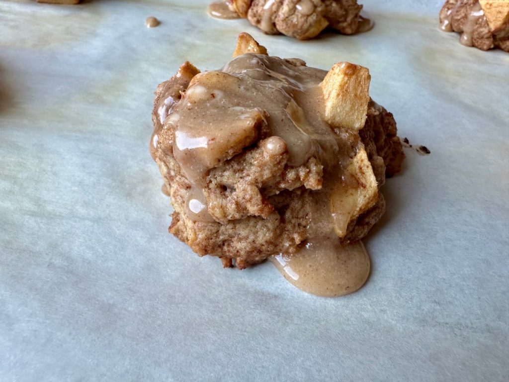 Easy Apple Fritter Cookies | These delicious apple fritter cookies are an amazing representation of the iconic donut...soft, spiced, sweet, juicy apple perfection. They're super easy to make, with a delicious maple glaze, and a crowd pleaser at any get-together!