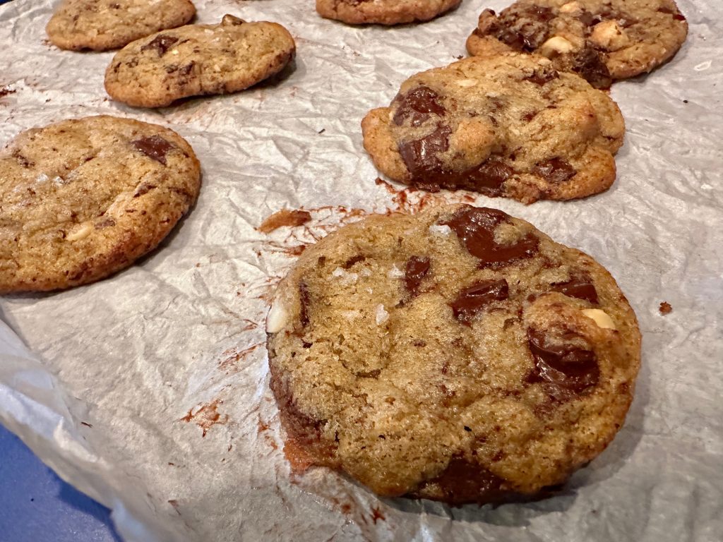 easy & delicious miso rye hazelnut dark chocolate cookies 