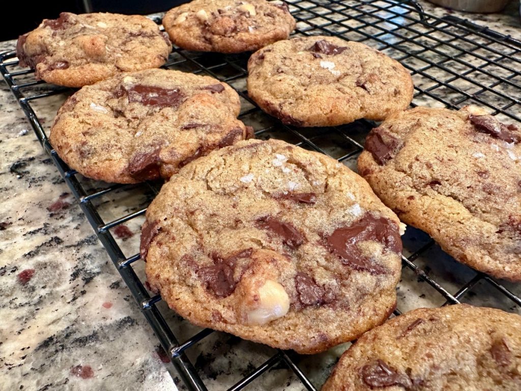 easy & delicious miso rye hazelnut dark chocolate cookies 
