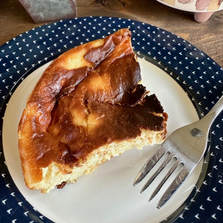 Orange Almond Basque Cheesecake in the Air Fryer