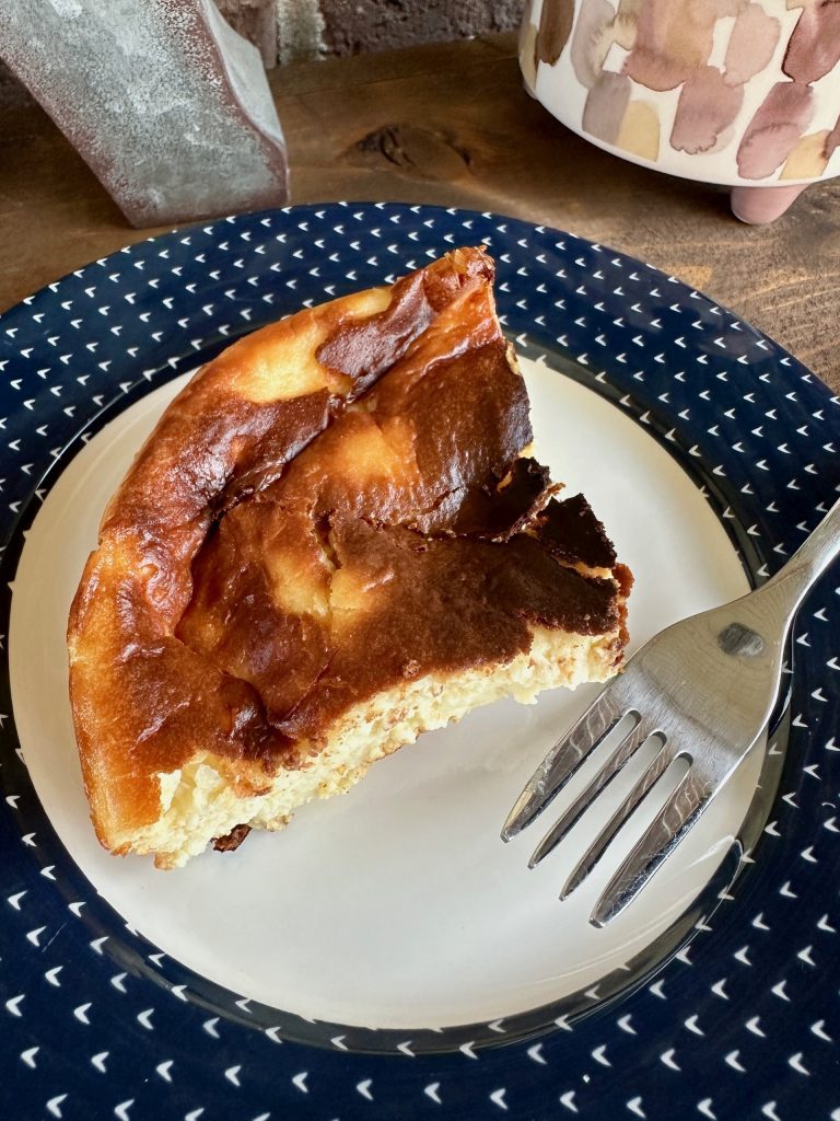 Orange Almond Air Fryer Basque Cheesecake (Small Batch)