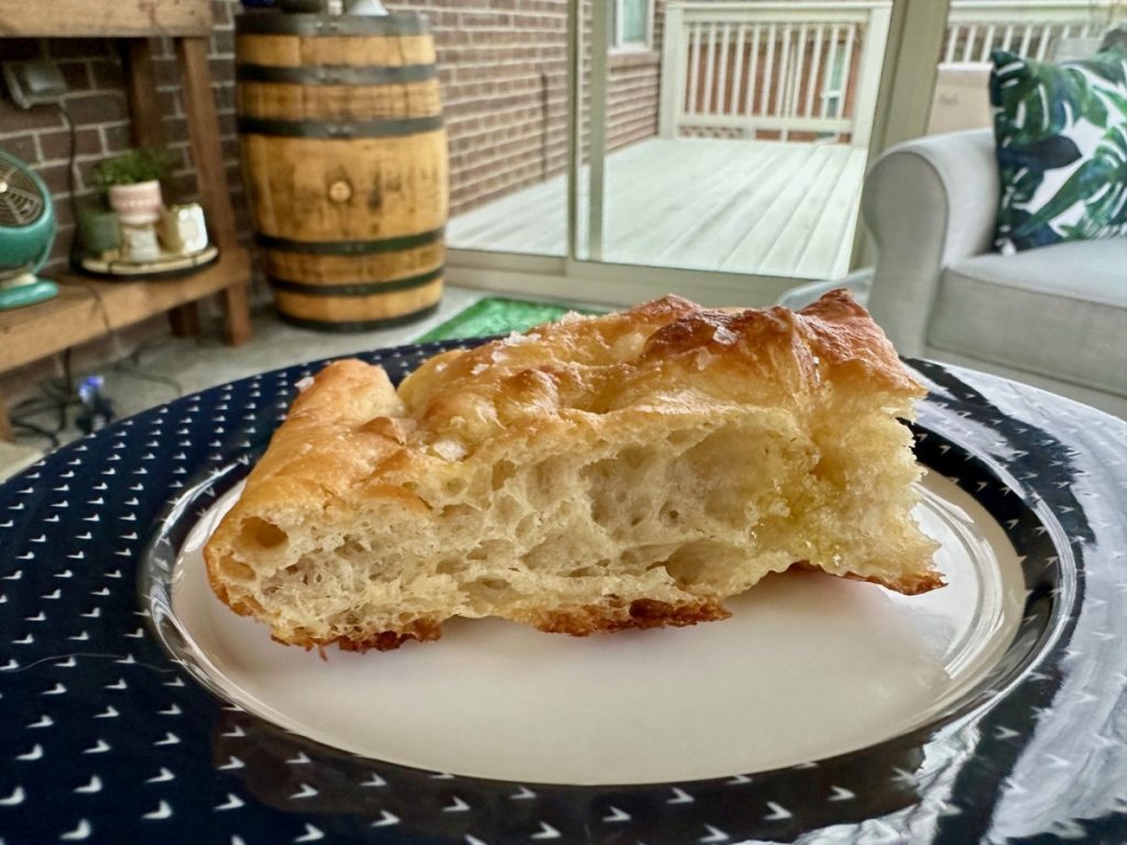 all the air bubbles in my focaccia