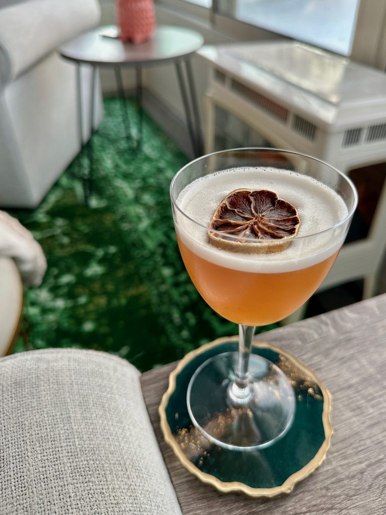 Tropical Vibes:  Pineapple Upside-Down Cake Cocktail