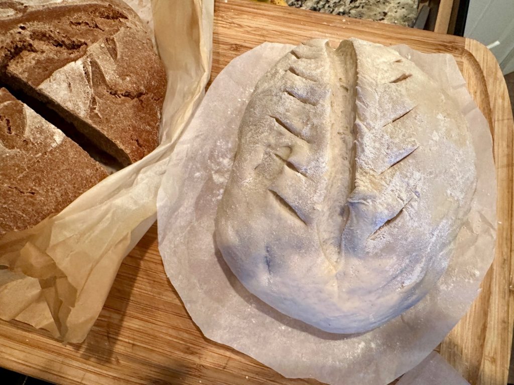 air fryer bread ready to bake