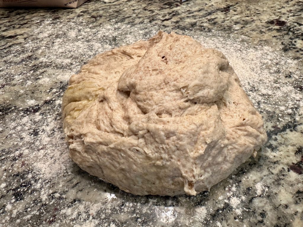 air fryer bread dough ready to shape