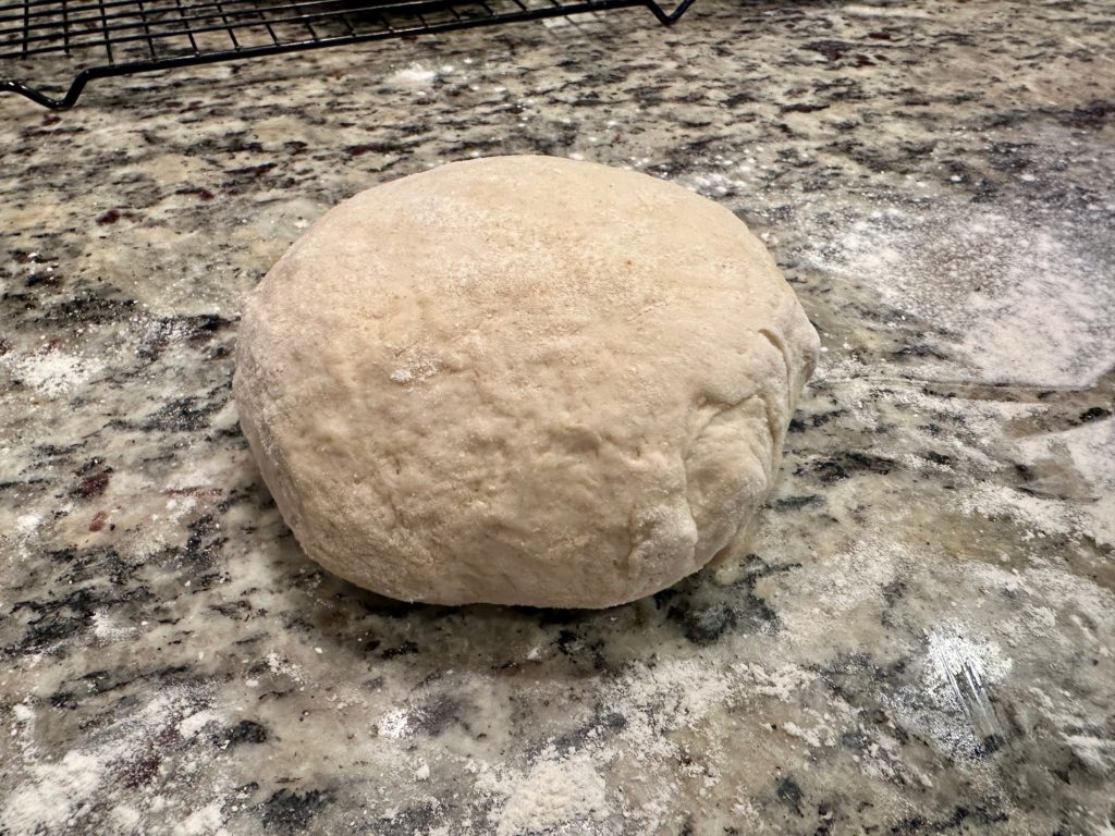 making bread in the air fryer is super easy - here it is shaped