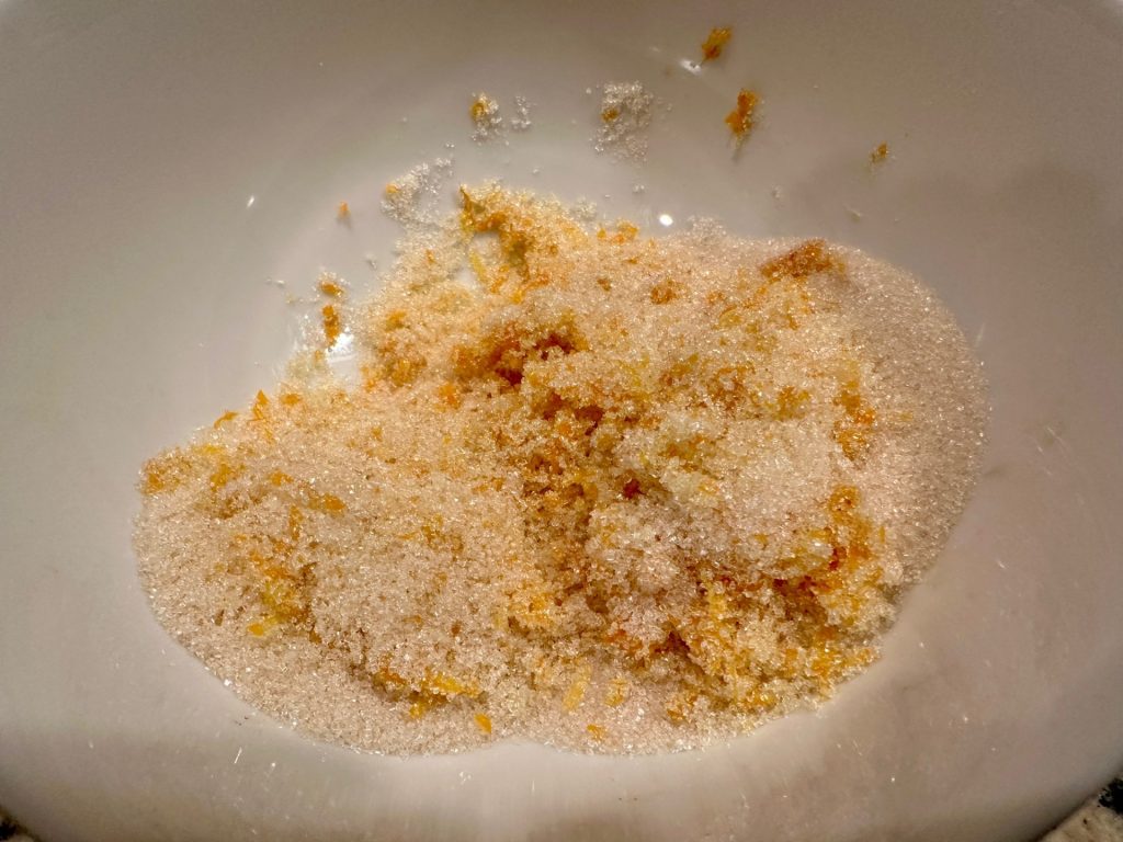 making this air fryer orange almond basque cheesecake only takes 30 minutes