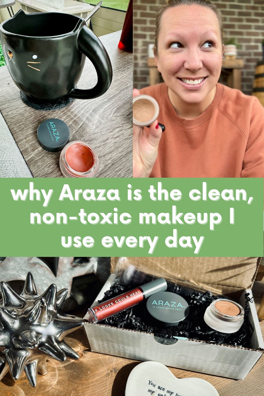 I've made "non-tox swaps" a focus, including beauty products...why clean makeup is so important, & why Araza is my pick for the best non-toxic makeup!