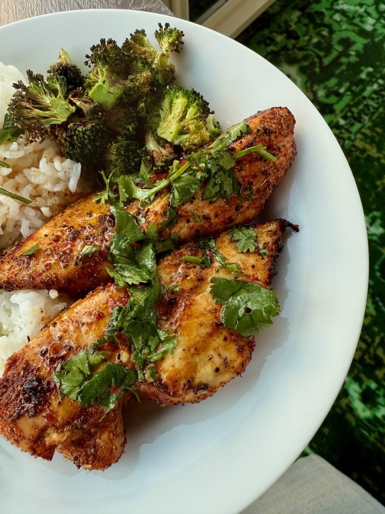 Hot Honey Lime Chicken with Coconut Rice