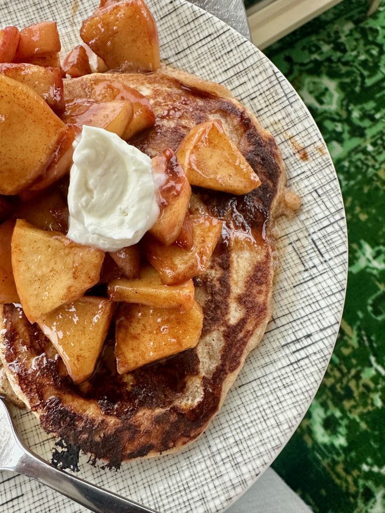 Wholemeal Pancakes with Spiced Apples & Orange Star Anise Syrup