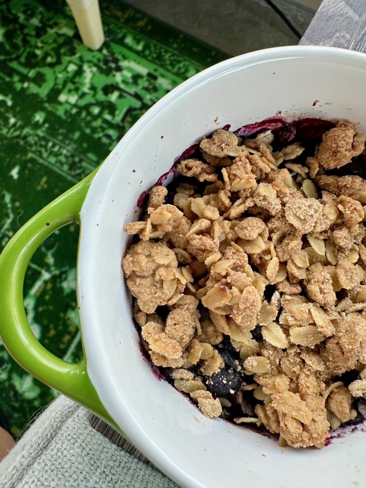 Healthy Blueberry Breakfast Crumble