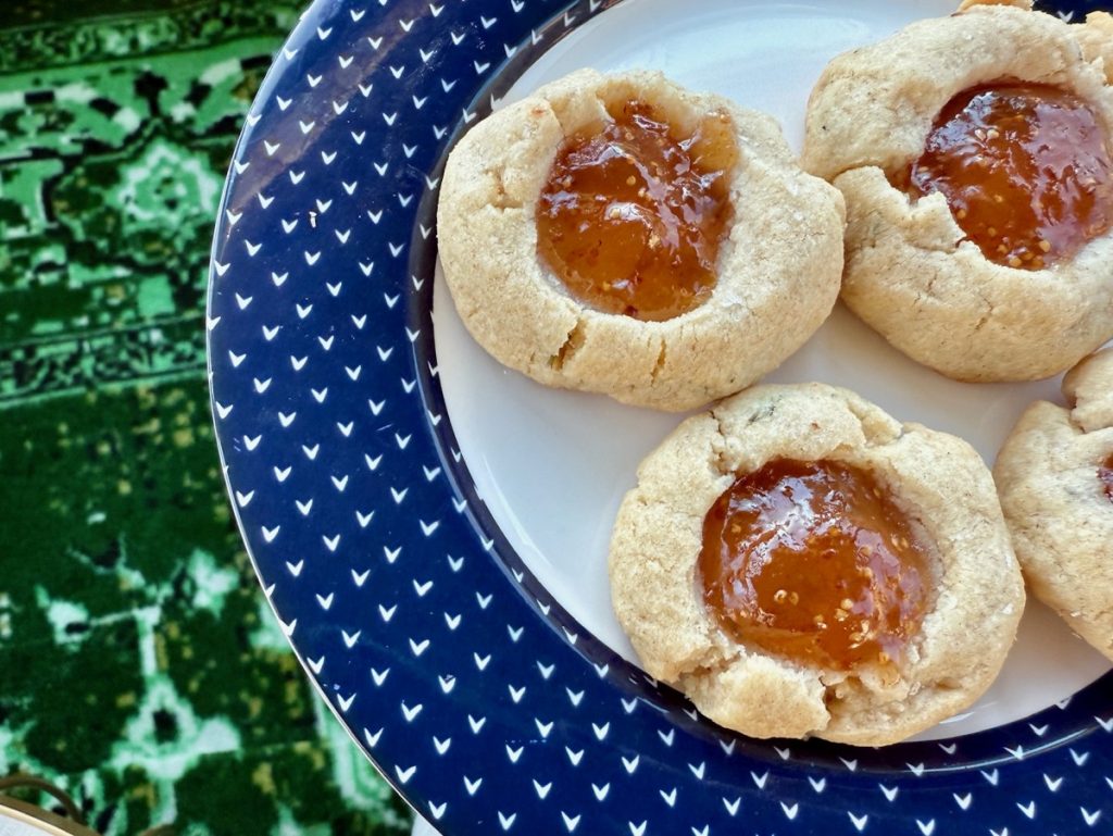 Sweet & Savory Rosemary Fig Jam Cookies | These sweet-and-savory rosemary fig jam cookies (biscuits??) are bizarre and delicious. Bizarrely delicious. Is it a dessert?? An appetizer?? You choose. They're perfect on a charcuterie board or to finish off a meal, or as a snack standing at the counter on a Tuesday.