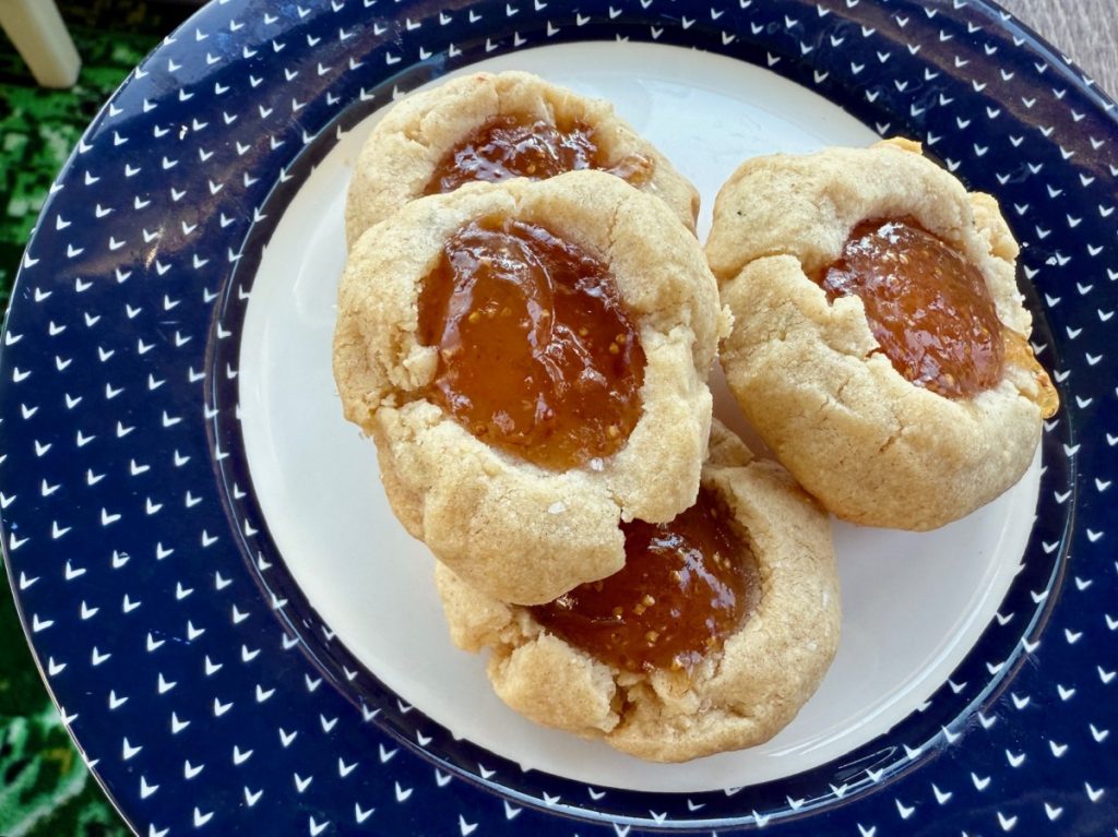 Sweet & Savory Rosemary Fig Jam Cookies | These sweet-and-savory rosemary fig jam cookies (biscuits??) are bizarre and delicious. Bizarrely delicious. Is it a dessert?? An appetizer?? You choose. They're perfect on a charcuterie board or to finish off a meal, or as a snack standing at the counter on a Tuesday.