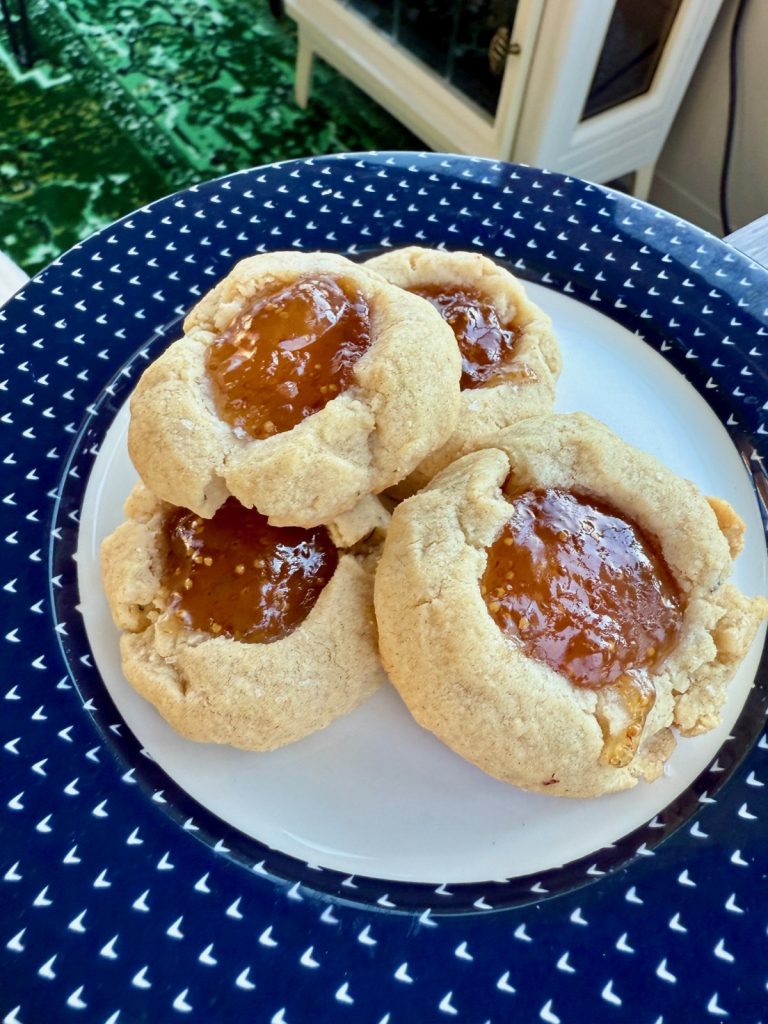 Sweet & Savory Rosemary Fig Jam Thumbprint Cookies