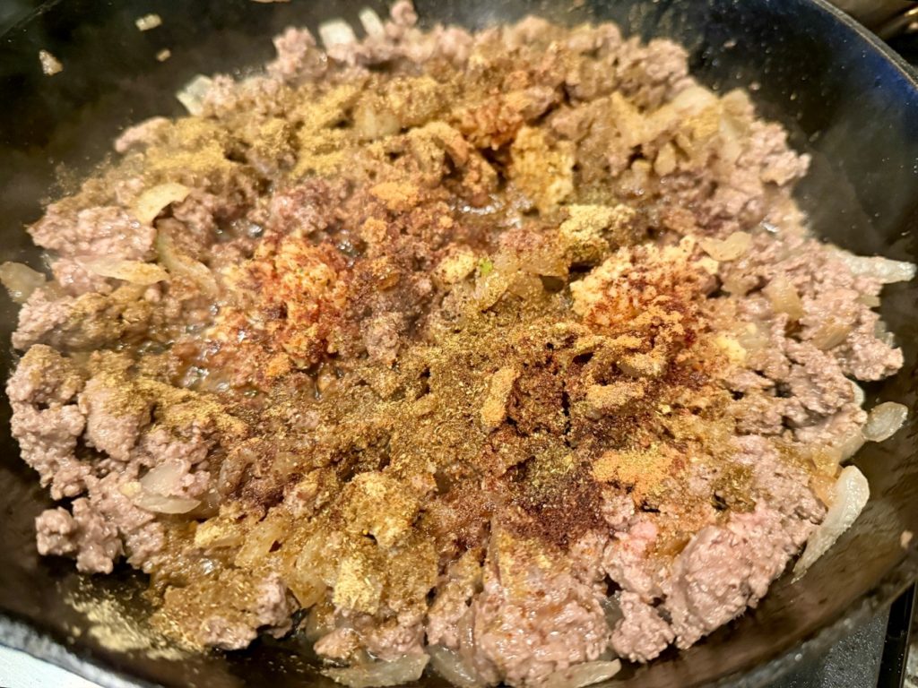 this beef or lamb kofta is packed with spices, onions, & garlic for flavor