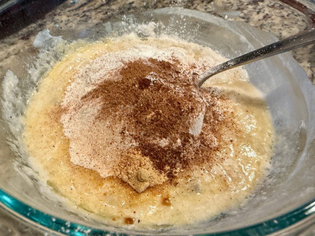 dairy-free coconut banana pancakes packed with warm spices