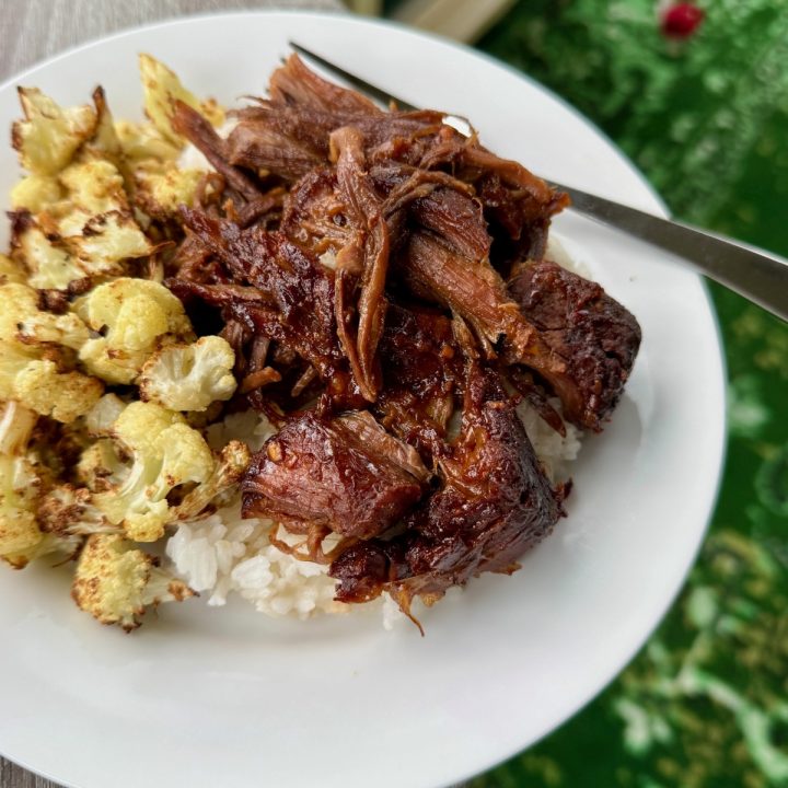 Miso Ginger Chuck Roast with Coconut Rice