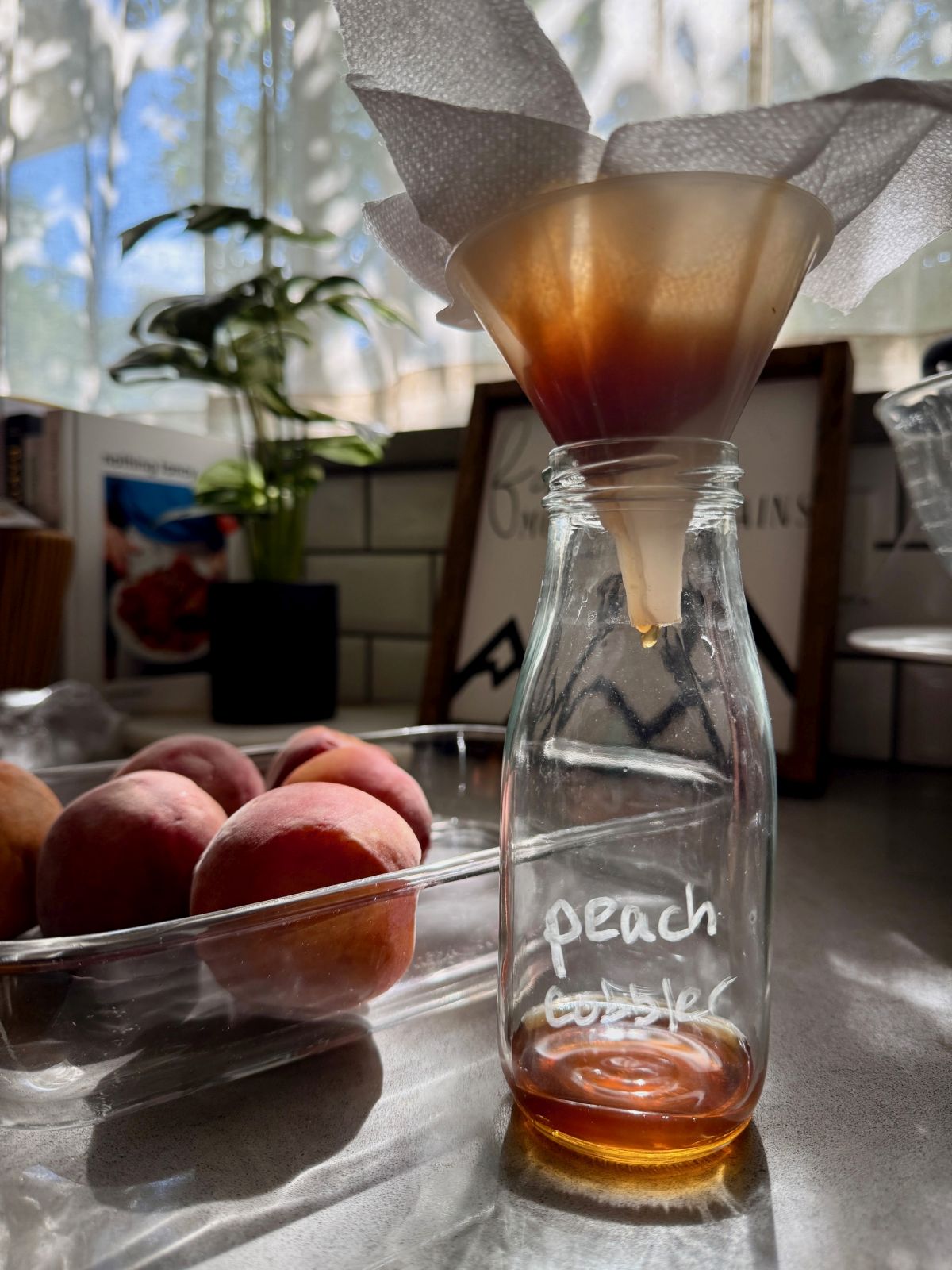 Peach Cobbler Syrup (for Iced Coffee or Cocktails)