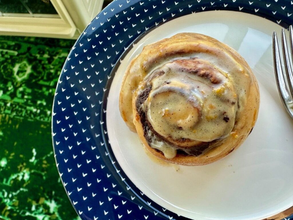 These delicious 1-hour (ish) chocolate cinnamon rolls with orange glaze are super fast to make