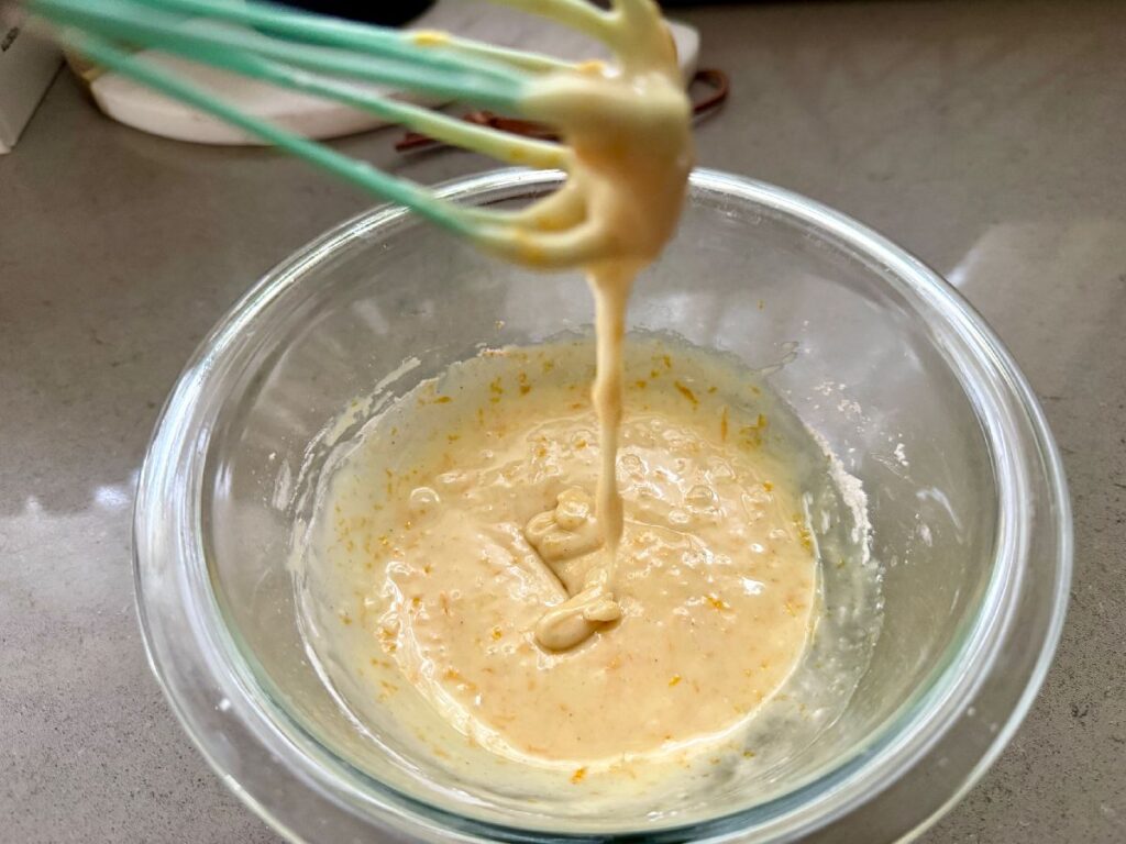 an easy orange glaze for these chocolate rolls