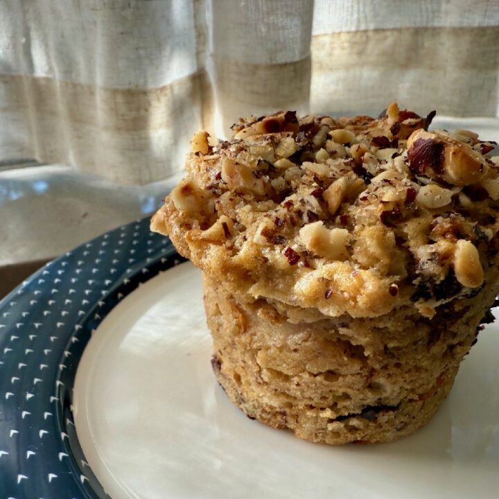 Spiced Pear, Hazelnut, & Dark Chocolate Muffins