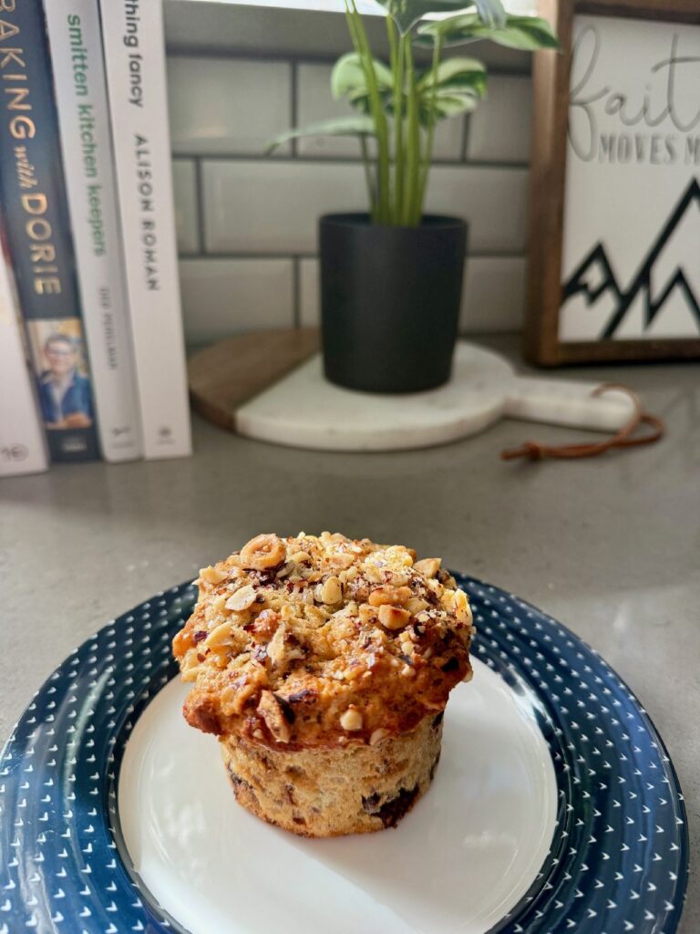 Spiced Pear, Hazelnut, & Chocolate Chunk Muffins