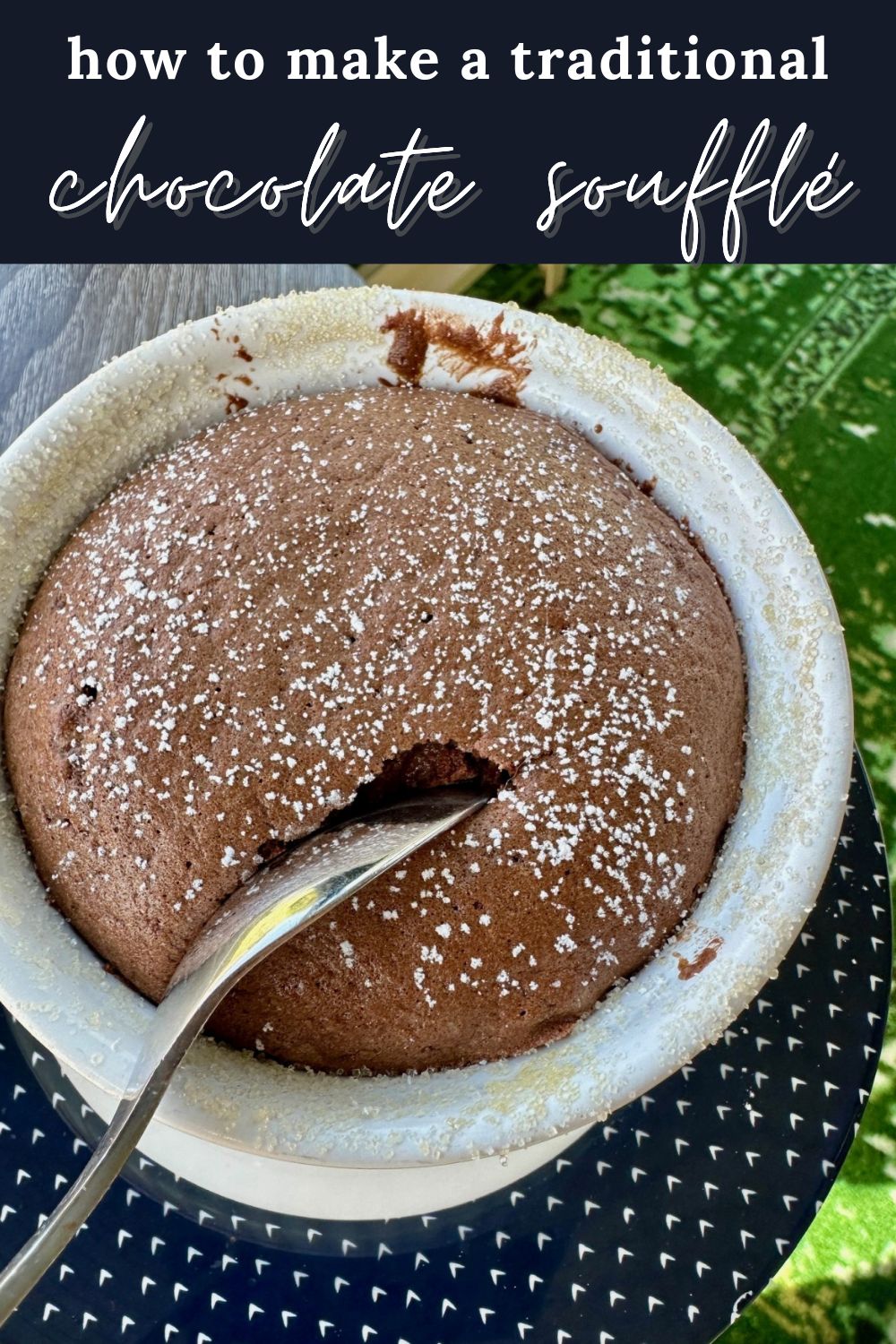 Chocolate Souffle Recipe | A traditional chocolate soufflé is a thing of beauty and simplicity---it only takes a handful of ingredients and isn't difficult, but it can feel intimidating if you don't understand the techniques. Here's a straightforward recipe with step-by-step instructions so you can make this fancy French dessert for yourself! It's also naturally gluten-free. #souffle #frenchbaking #glutenfree #gf