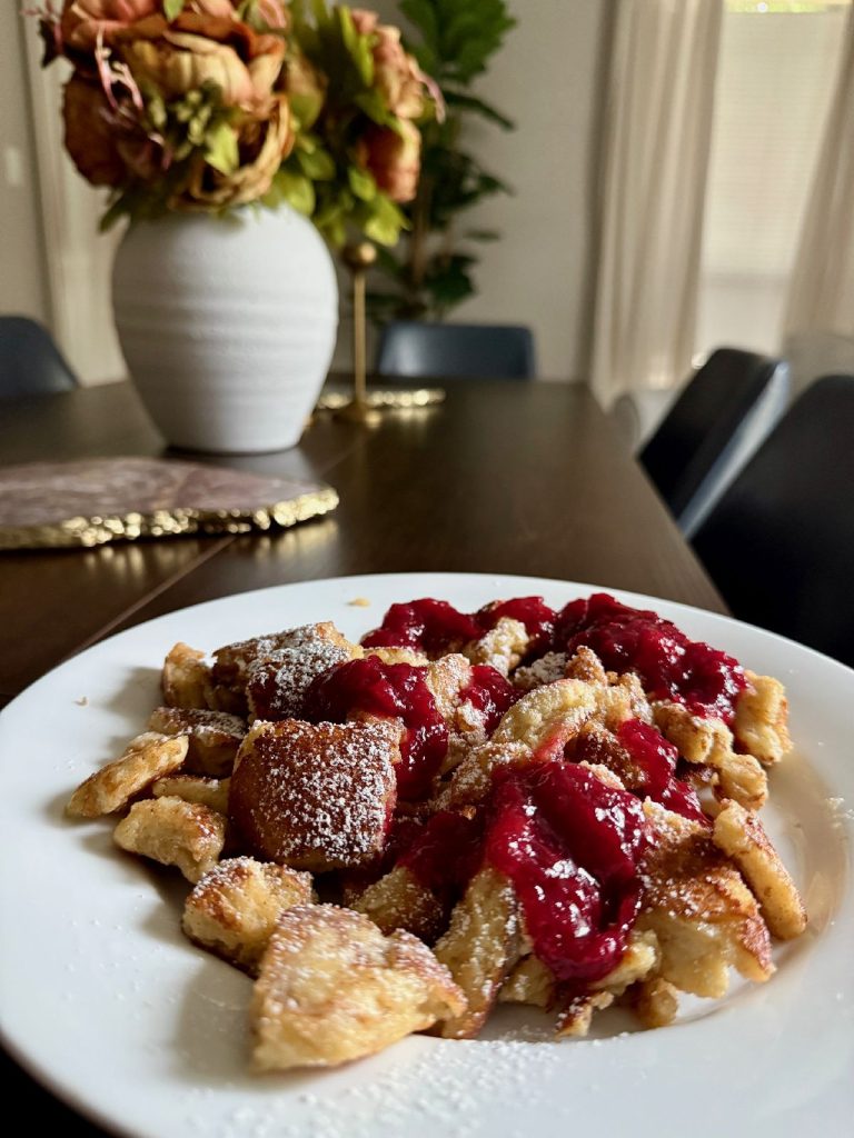Austrian Pancake with Plum Compote (Kaiserschmarrn) + GF Option