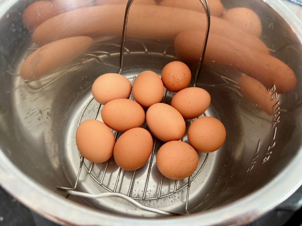 Here's my foolproof way to make them that's fast and easy...how to make hard-boiled eggs in the Instant Pot! 