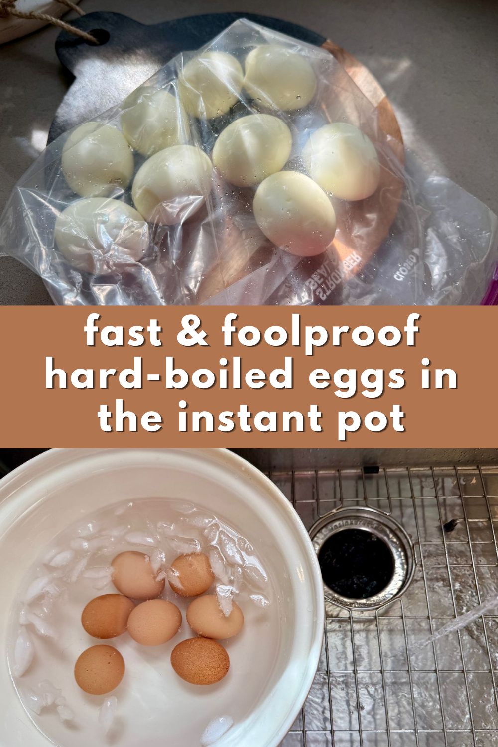 The Easiest Hard Boiled Eggs | Hard-boiled eggs are a great healthy on-the-go snack I always have in my fridge.  Here's my foolproof way to make them that's fast and easy...how to make hard-boiled eggs in the Instant Pot! #proteingoals #healthysnack #instantpot #eggs