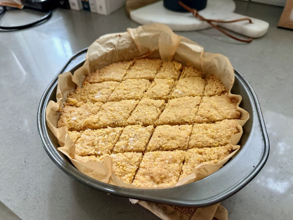 The Best Toasted Cornmeal & Salted Honey Shortbread | Let's make "cornbread shortbread"! This unique toasted cornmeal & salted honey shortbread, combining the traditional flavor of cornbread with the buttery richness & crumbly texture of shortbread. It took a few tries to get the texture perfect, and the result is magical. It shares DNA with the famous Christina Tosi's MilkBar Corn Cookies, but (I think) more complex and less sweet.