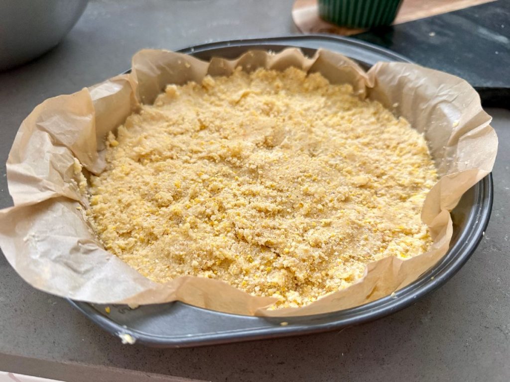 Making this toasted cornmeal & salted honey shortbread is super easy