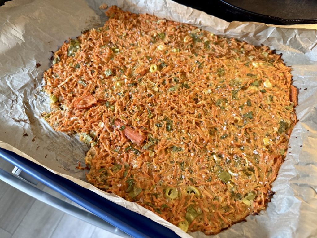 This carrot scarpaccia  is a healthy vegetarian meal, great side dish, or interesting appetizer. 