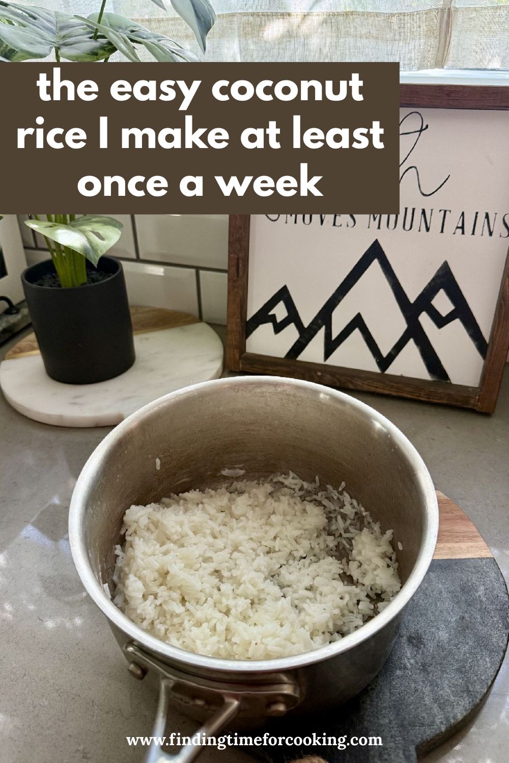 How to make easy coconut rice...this coconut jasmine rice has become a staple in my house, something I make probably once a week!  It's super easy and fast, goes with almost everything, and makes for awesome leftovers as well. 