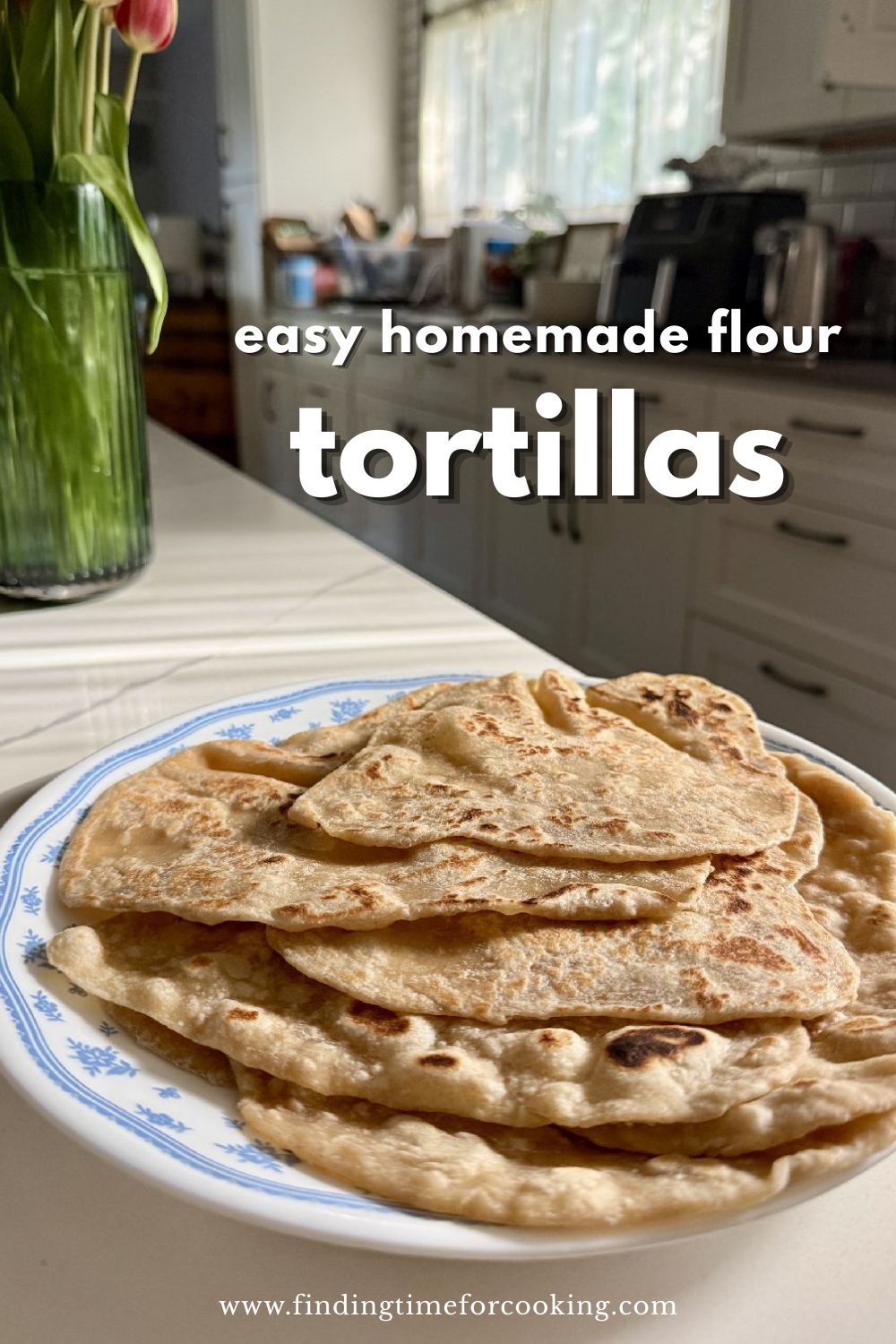 Making homemade flour tortillas is so easy, and they're so much more delicious and healthier than store-bought! I make quick breakfast tacos a few times a week, and a batch of these homemade tortillas stays fresh in the fridge for rewarming all week. How to make homemade tortillas.