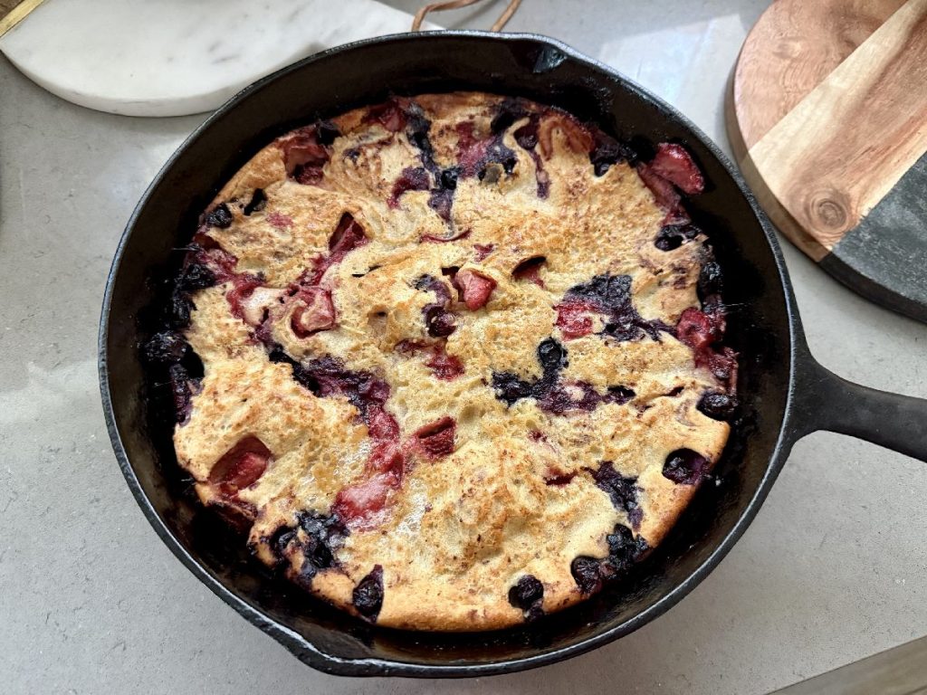 This lemon berry dutch baby is the easy brunch recipe you need! A dutch baby (or german pancake) is one of the easiest breakfast dishes around without slaving over the stove, and this version adds a ton of flavor...fresh lemon and bright berries bring a summer-y vibe you'll love year-round! Here's a super easy and basically foolproof recipes you can with just a few minutes of hands-on time, any day of the week.