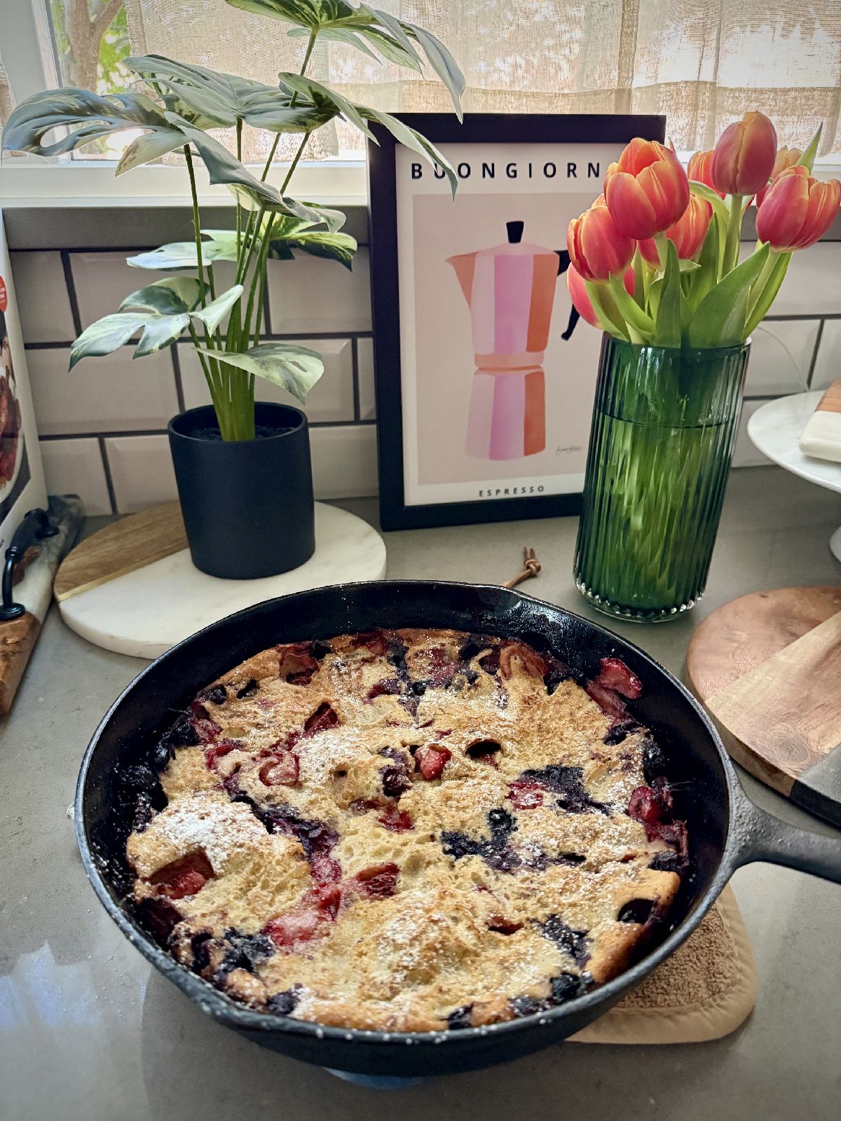 This lemon berry dutch baby is the easy brunch recipe you need! A dutch baby (or german pancake) is one of the easiest breakfast dishes around without slaving over the stove, and this version adds a ton of flavor...fresh lemon and bright berries bring a summer-y vibe you'll love year-round! Here's a super easy and basically foolproof recipes you can with just a few minutes of hands-on time, any day of the week.