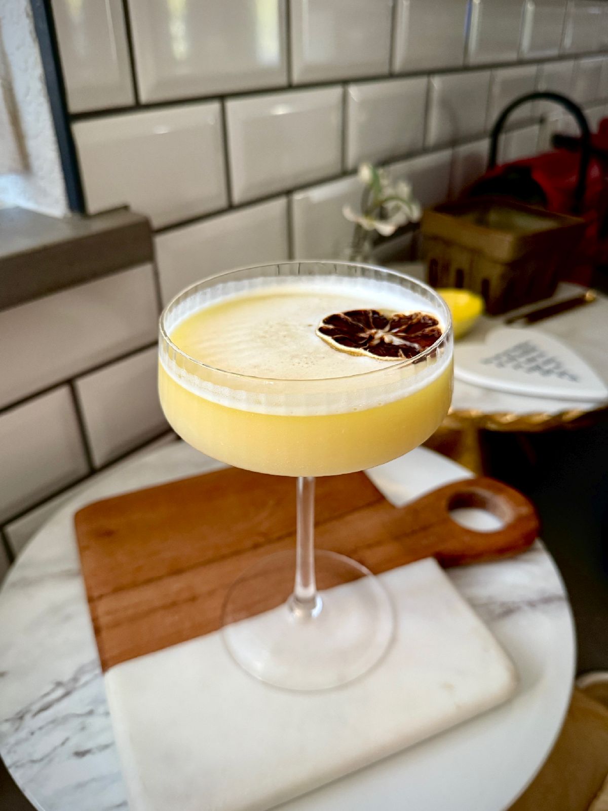 The Olivia is an easy but unique gin cocktail...similar to a Bee's Knees, with the sweeter honey and amaretto balancing out tart lemon juice. It's got a slight hit of olive oil, not as much for flavor but for texture and balance. The result is an interesting, delicious, super easy gin cocktail that's perfect for any occasion!