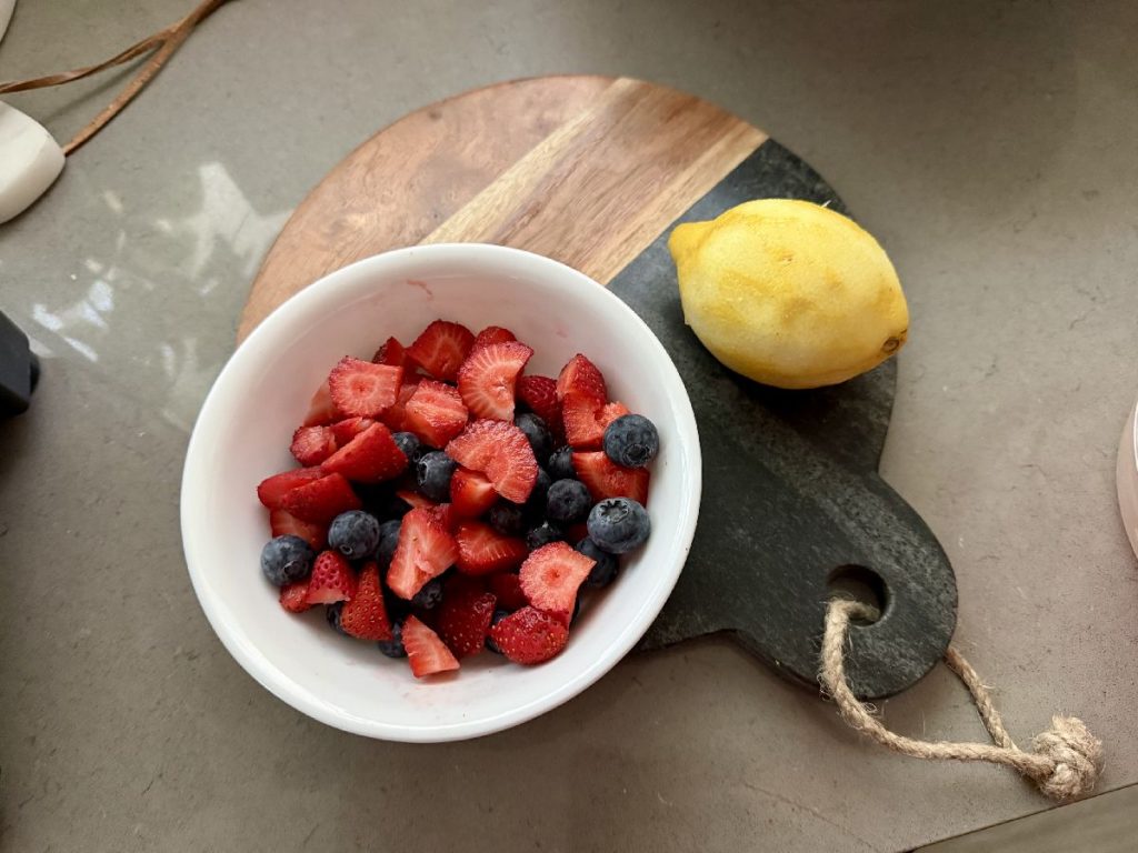 lemon and berries