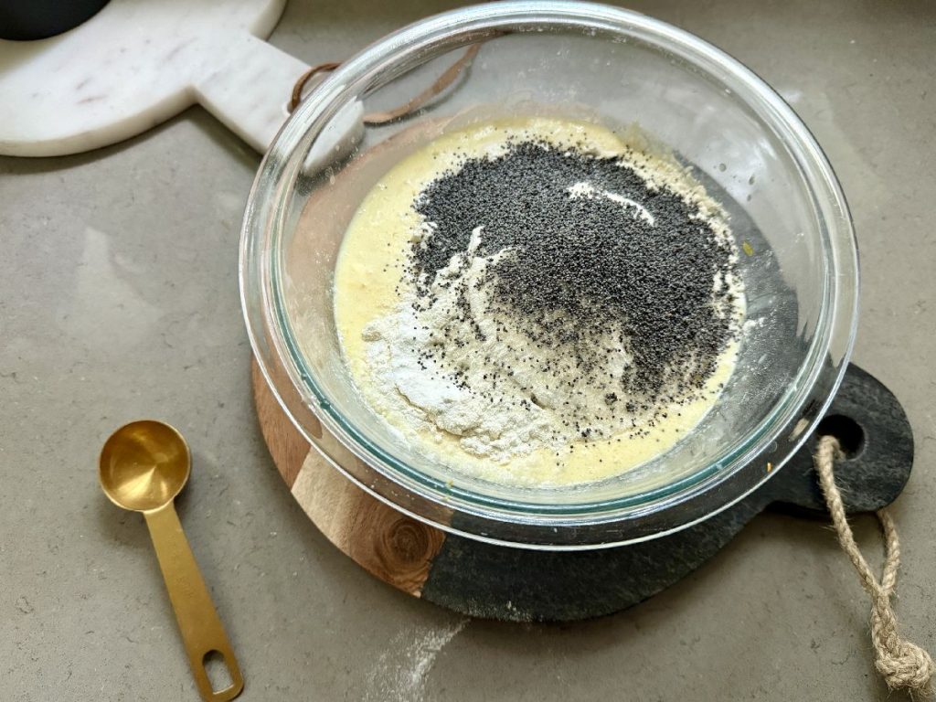 lots of poppyseeds for orange poppyseed pancakes