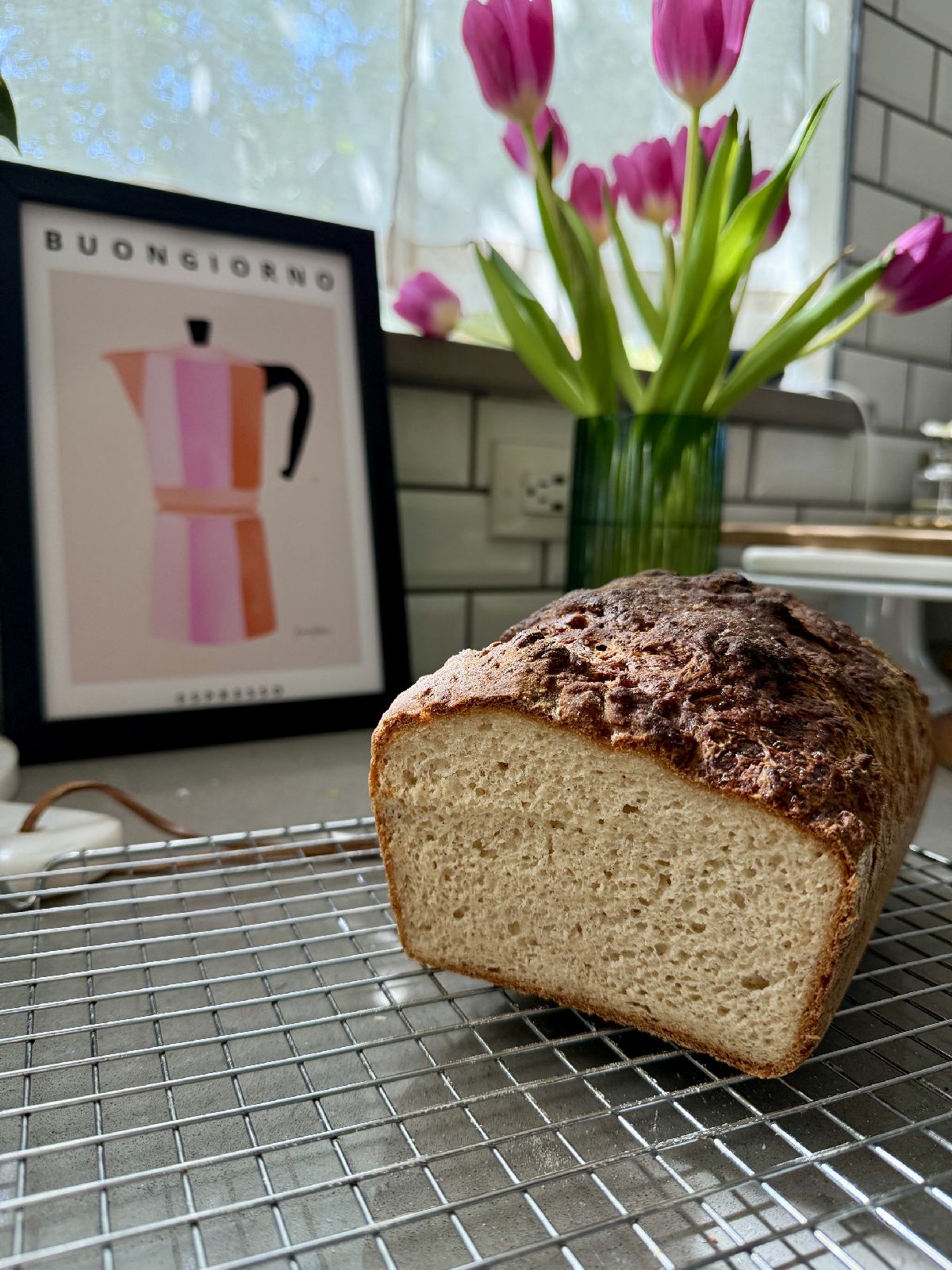 This gluten-free sandwich bread is the best I've ever made...it's incredibly soft and squishy, and sturdy enough to make sandwiches. It's super easy to make, stays soft for days, and will finally let GF people have normal, delicious sandwiches and toast! No fancy techniques, only a few minutes of hands-on time. #gf #glutenfree #sandwichbread