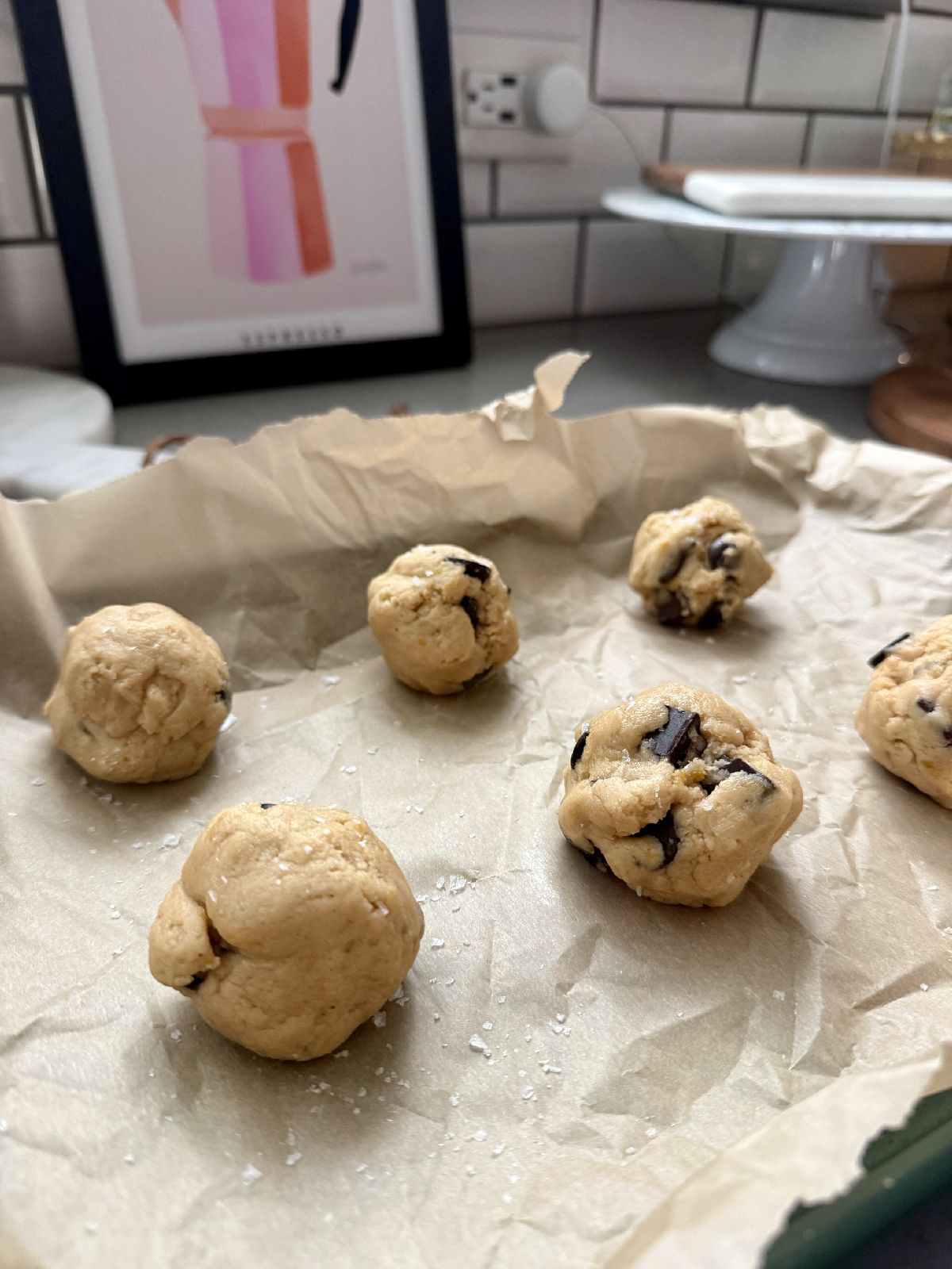 Dark Chocolate Chunk Orange Tahini Cookies